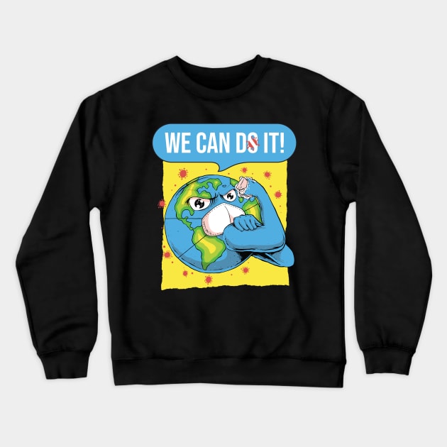 We Can Beat COVID Crewneck Sweatshirt by NovaTeeShop